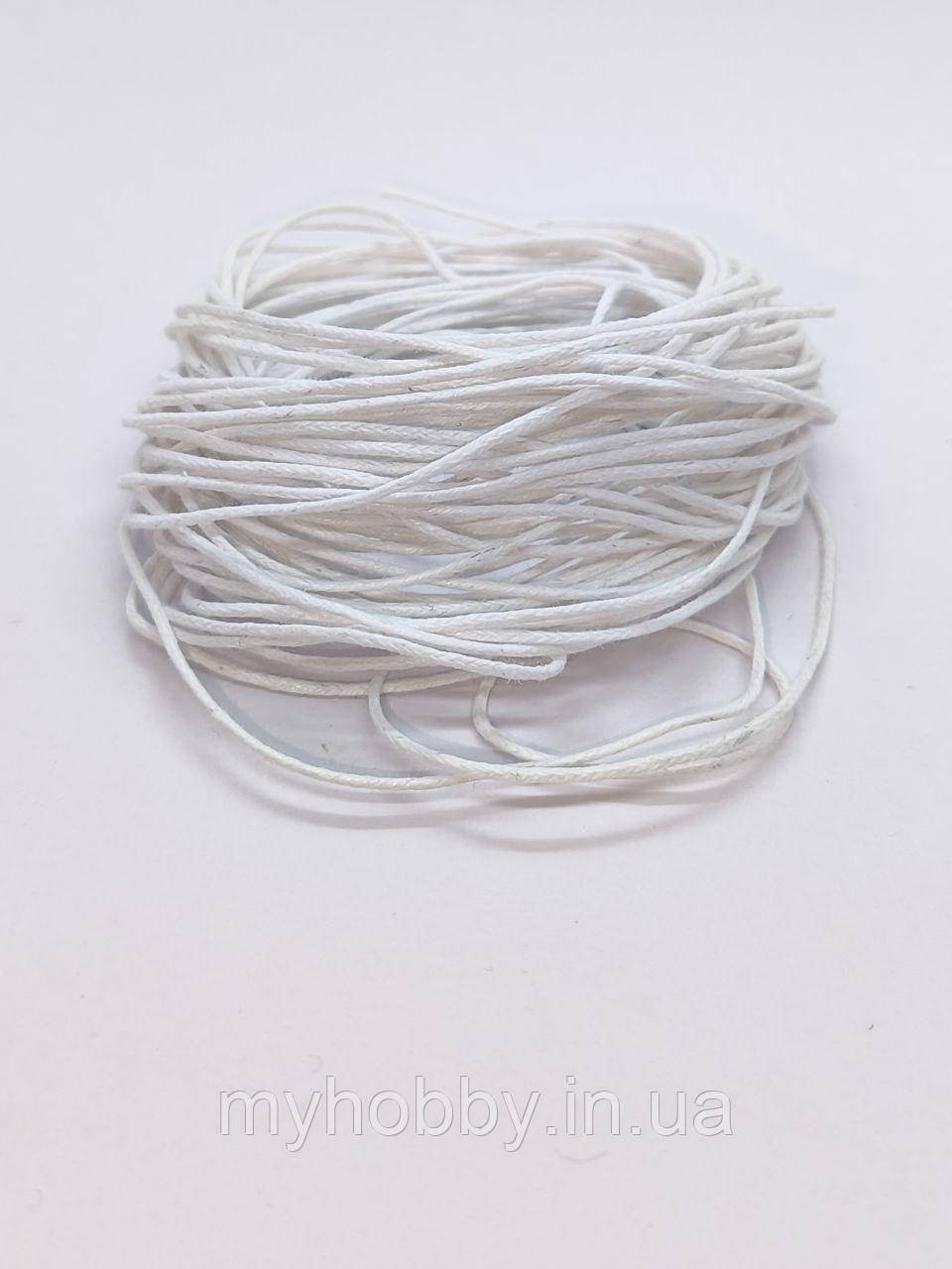 Шнур бавовняний Білий -10м відрізок, фото 1