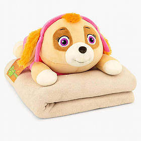 М’яка іграшка-плед-подушка Щенячий патруль Скай рожевий 60 см з пледом 130×90 см, арт. 00293-3
