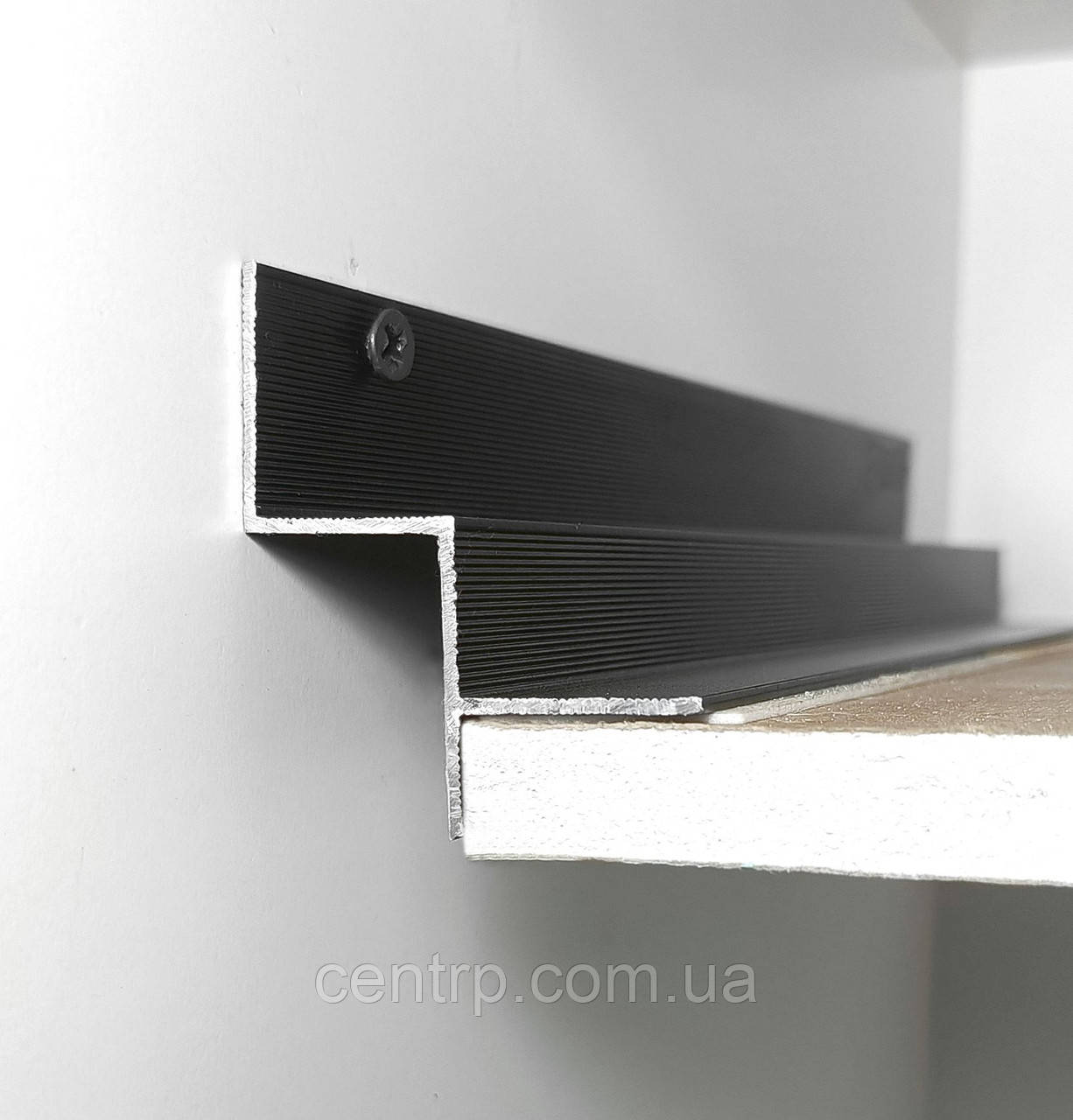 Алюмінієвий профіль тіньового шва 20 мм Чорний, фото 1