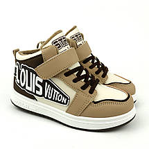 Дитячі демісезонні черевики хайтопи бежеві тм Tom.M розмір 35 - устілка 21,8 см, фото 2