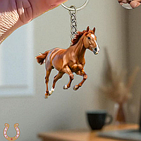 2D акриловий брелок «Кінь» сучасний аксесуар для любителів коней