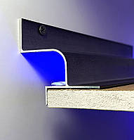 Профіль тіньового шва 21 мм LED алюмінієвий Чорний 3,0 м