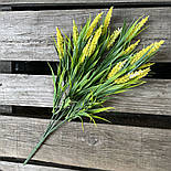 Штучні квіти лаванди (вереск) 37 см жовтий, фото 2
