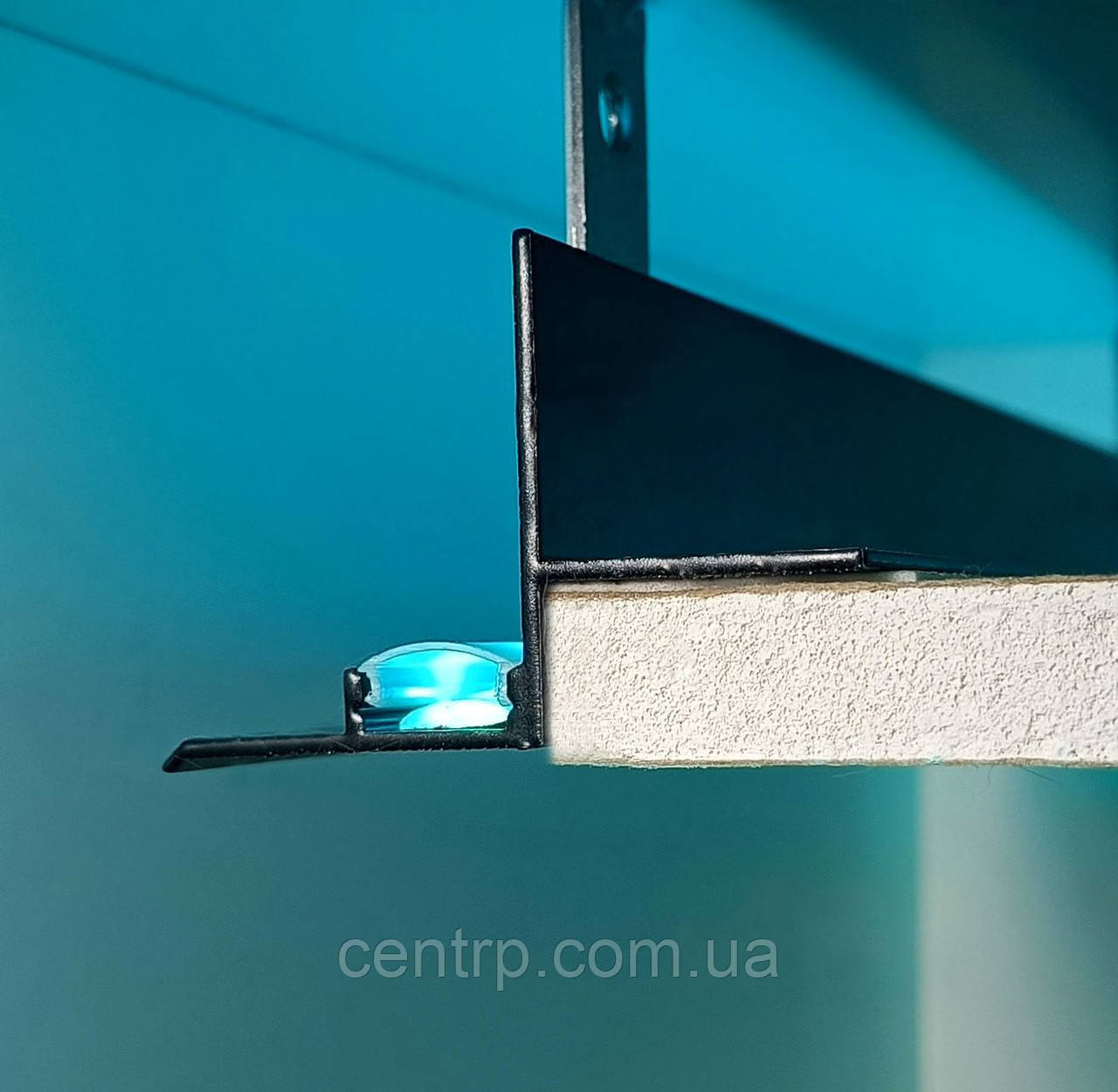 Універсальний профіль тіньового шва АПТШ МАКСІ LED Чорний, фото 1