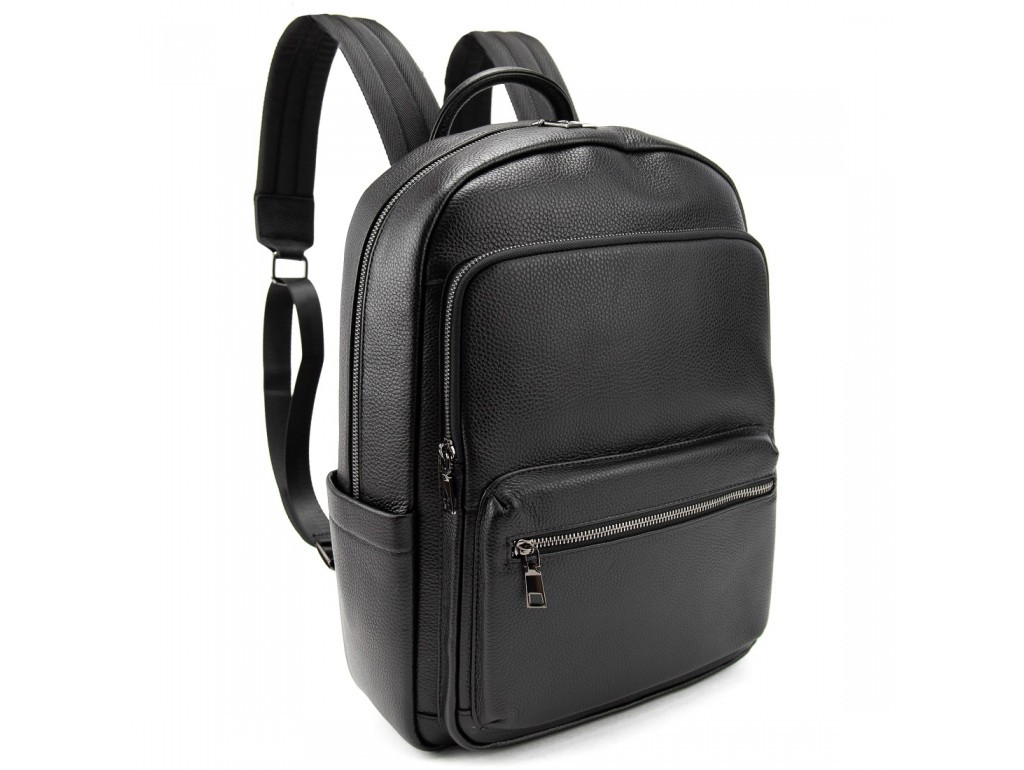 Рюкзак міський чоловічий виготовлений із натуральної шкіри має зернисту матову текстуру, фото 1