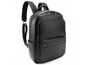 Рюкзак міський чоловічий виготовлений із натуральної шкіри має зернисту матову текстуру