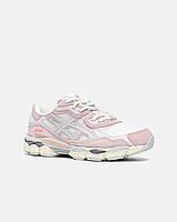 Рожеві замшеві жіночі кросівки ASICS gel-Nyc Rose Water Демісезонні Асікс Гель повсякденні