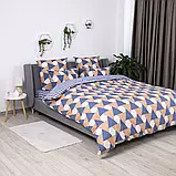 Комплект постільної білизни Ранфорс Delta Євро розмір, нав 70х70 см, фото 3