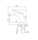 Змішувач для умивальника MONE Deluxe HILARY 1389389B Black, фото 5