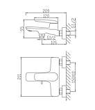 Змішувач для ванної MONE Delux HILARY 6389389B Black, фото 6