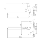 Змішувач для ванної MONE Delux DARLENE 5391391C-30F Chrome, фото 4