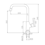 Змішувач для кухні MONE Deluxe DARLENE 7391391C Chrome, фото 6