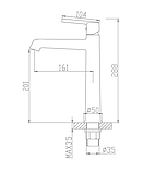 Змішувач для умивальника MONE Deluxe DARLENE 1391391C-A Chrome, фото 4