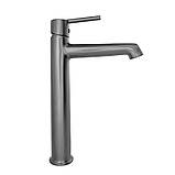 Змішувач для умивальника MONE Deluxe  DARLENE 1391391GR-A Gun Grey, фото 2