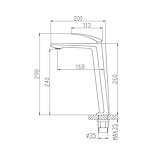 Змішувач для умивальника MONE Deluxe SERENA 1381381W-A WHITE, фото 4