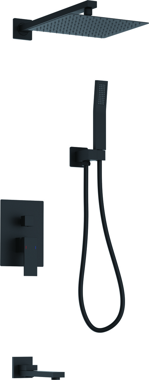 Душова система MONE Deluxe прихованого монтажу BERYL 8313332B-R 1002 Black, фото 1