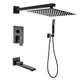 Душова система MONE Deluxe прихованого монтажу BERYL 8313332B-R 1002 Black, фото 2