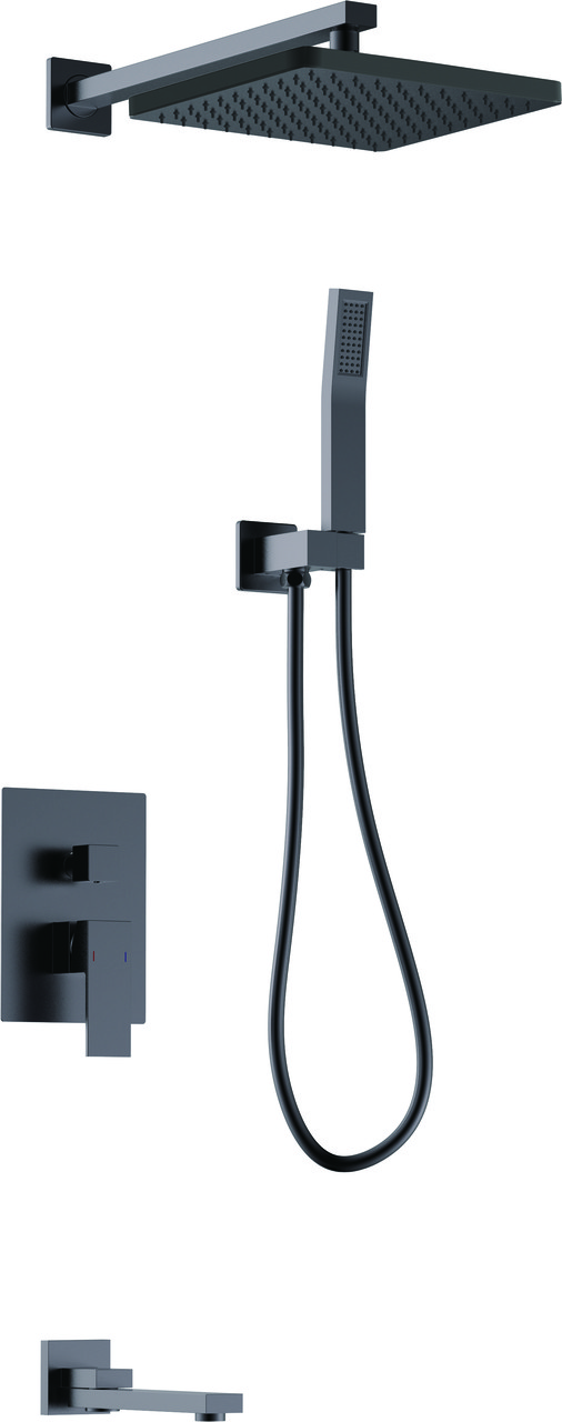 Душова система MONE Deluxe прихованого монтажу BERYL 8313332GR-R 1002 Gun Gray, фото 1