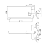 Змішувач для ванної MONE Delux CLOE 5356355CW Chrome+White, фото 4