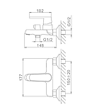 Змішувач для ванної MONE Delux CLOE 6374355CW White+Chrome, фото 4