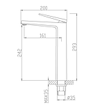 Змішувач для умивальника MONE Deluxe KAREN 1385385G-A GOLD, фото 4