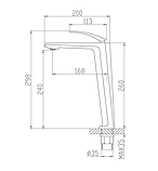 Змішувач для умивальника MONE Deluxe KINGDOM 1381381GR-A Gun Gray, фото 5