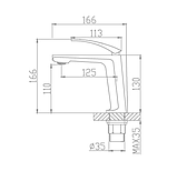 Змішувач для умивальника MONE Deluxe SERENA 1381381W WHITE, фото 4