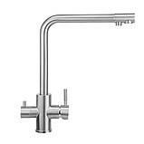 Змішувач кухонний з нержавіючої сталі з функцією підключення фільтра MONRO ESA 7209, фото 2