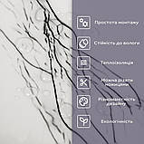 Самоклеюча стінова PET плитка в рулоні Білий елегантний мармур 1200х3000х2мм, фото 4