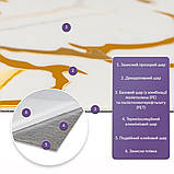 Самоклеюча стінова PET плитка в рулоні Золотий мармур 1200х3000х2мм, фото 2