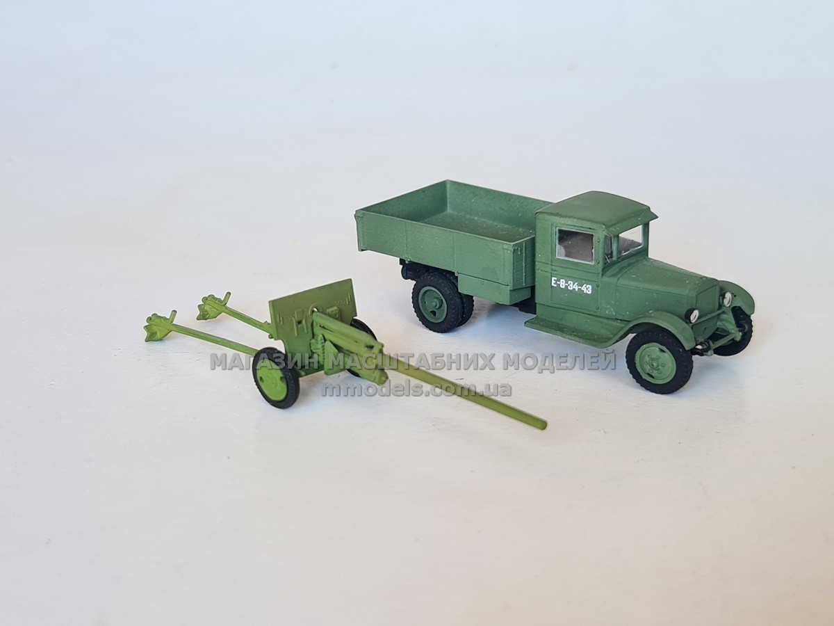 Масштабна модель ЗІС-5 з гарматою 57 мм, масштаб 1/87, H0, фото 1