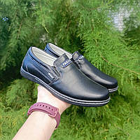 Туфлі хлопчикам чорні на резинці А8096-1