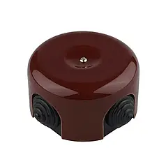 Розподільна коробка ретро RE керамічна 78х45мм розпаячна коричневий CSO.box-brown45