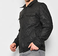 Чоловіча демісезонна чорна стьобана куртка-бомбер демі М (44)