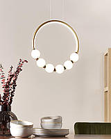 Гламурний підвісний світлодіодний світильник FANE, металевий, золотий колір