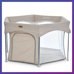 Дитячий ігровий манеж шестикутний El Camino ME 1195 SWIFT 6 Бежевий