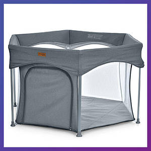 Дитячий ігровий манеж шестикутний El Camino ME 1195 SWIFT 6 Темно-сірий