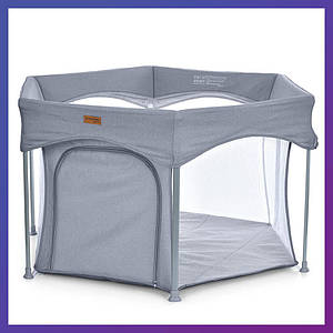 Дитячий ігровий манеж шестикутний El Camino ME 1195 SWIFT 6 Сірий