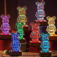 Нічник 3D Bearbrick KX197, 8 кольорів, RGB+тепле світло
