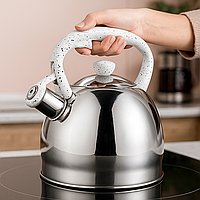 Чайник для плити зі свистком SnowStone, 2,0 л, капсульне дно, нержавіюча сталь