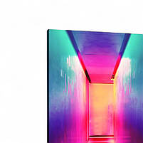 Картина Неоновий коридор Яркая абстракція в сучасному інтер'єрі Печать на холсте 60х40см, фото 3