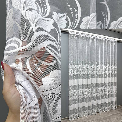 Тюль жакард "Преміум". Колір білий. Код 1784т