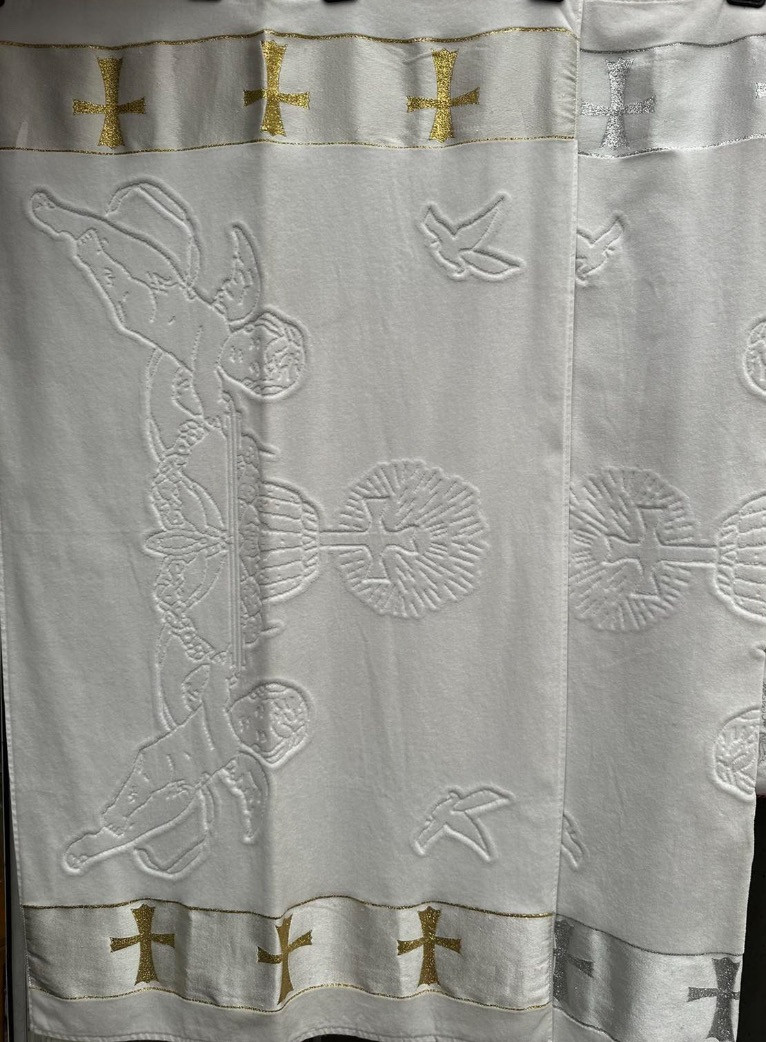 Крижма, рушник для хрещення золота/срібна люрекс Туреччина, фото 1
