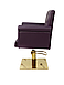 Перукарський комплект меблів GOLD: крісло-мийка Cardinal + крісло Menson колір оббивки Dark Orchid, фото 4