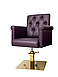 Перукарський комплект меблів GOLD: крісло-мийка Cardinal + крісло Menson колір оббивки Dark Orchid, фото 3