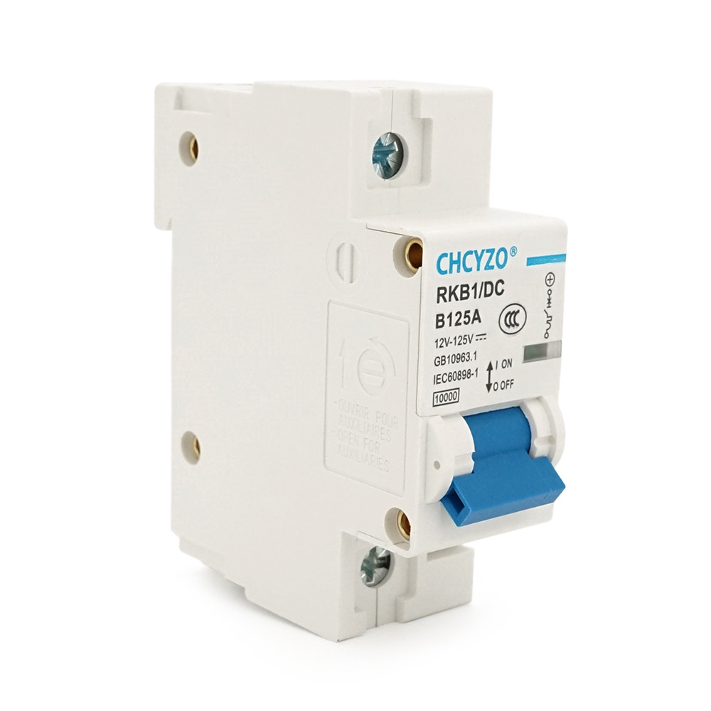 Автоматичний вимикач постійного струму CHCYZO RKB1/DC-B125, 1P, 125A, 12-125V, RKB1/DC-B125/1P, фото 1
