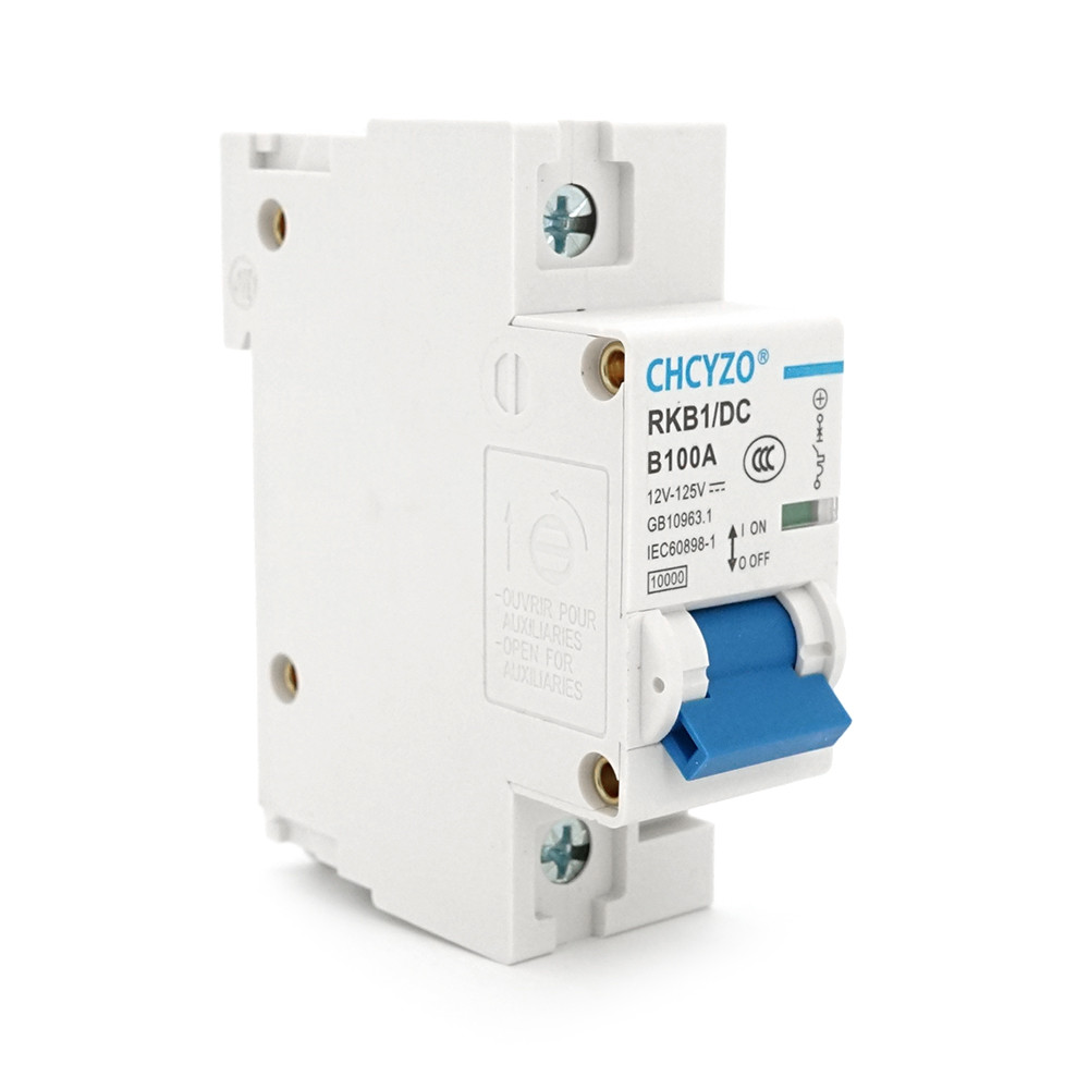 Автоматичний вимикач постійного струму CHCYZO RKB1/DC-B100, 1P, 100A, 12-125V, фото 1