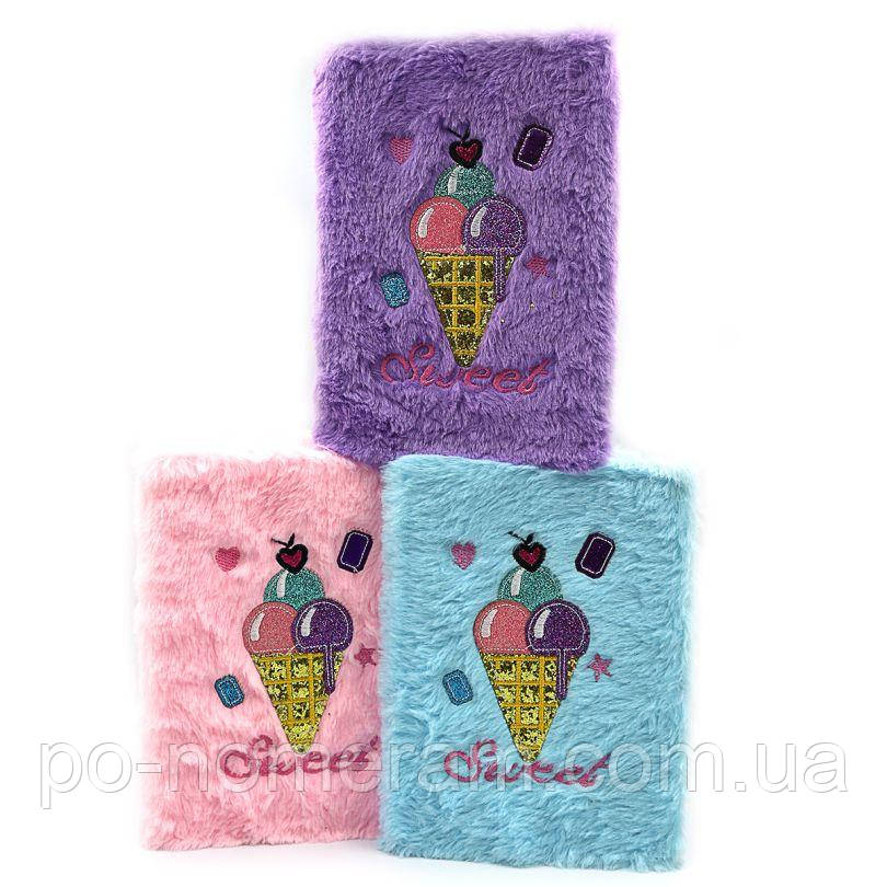 Блокнот хутряний A5/80арк. JO /DSCN0381/ Sweet # крем. пап. (1/80), фото 1