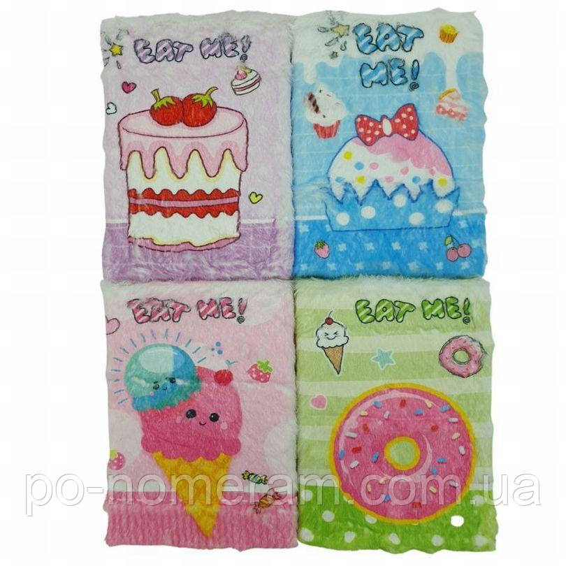 Блокнот пухнастий А5/80  JO /A5-8034/ Eat Me 70гр, мікс (1/20/120) (20), фото 1