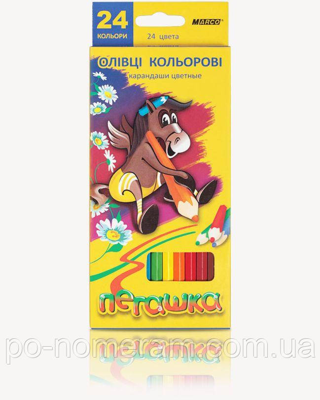 Олівці 24 кол. МАРКО 1010 24СВ Пегашка (20), фото 1